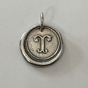 NWOT Waxing Poetic sterling silver ‘T’ charm